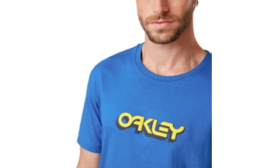 Image of Oakley Logo Tridimensional Tee - Mens, Electric Shade, Extra Small, 457892-66X-XS
