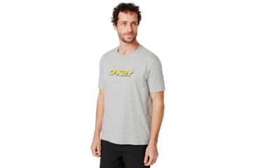 Image of Oakley Logo Tridimensional Tee - Mens, New Granite Hthr, Large, 457892-28B-L