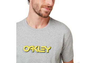 Image of Oakley Logo Tridimensional Tee - Mens, New Granite Hthr, Large, 457892-28B-L