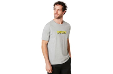 Image of Oakley Logo Tridimensional Tee - Mens, New Granite Hthr, Large, 457892-28B-L