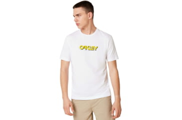 Image of Oakley Logo Tridimensional Tee - Mens, White, Small, 457892-100-S