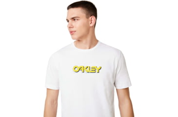 Image of Oakley Logo Tridimensional Tee - Mens, White, Small, 457892-100-S