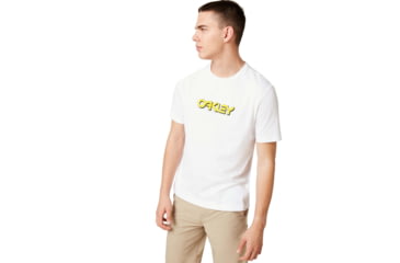 Image of Oakley Logo Tridimensional Tee - Mens, White, Small, 457892-100-S
