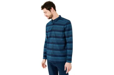 Image of Oakley Long Sleeve Woven Shirt - Mens, Fathom, Medium, 401882-6AC-M