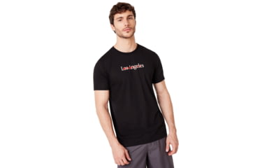 Image of Oakley Los Angeles Short Sleeve Tee - Mens, Blackout, Small, 457789-02E-S