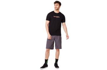 Image of Oakley Los Angeles Short Sleeve Tee - Mens, Blackout, Small, 457789-02E-S