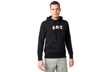 Image of Oakley Lux Chenille Logo Hoodie - Mens, Blackout, Extra Large, 472478-02E-XL