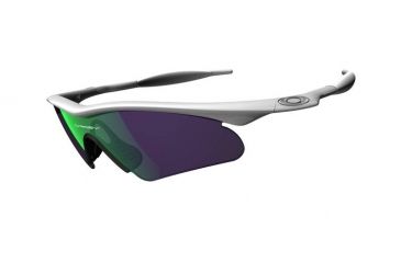 Image of Oakley M-Frame Hybrid S Sunglasses - Polished White Frame w/ Jade Iridium Lenses 09-200