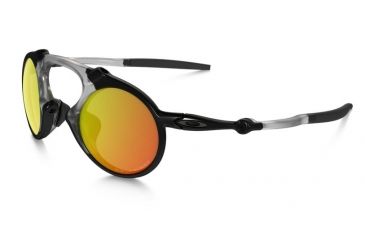 Image of Oakley Madman Sunglasses Dark Carbon Frame, Ruby Iridium Polarized Lens-OO6019-04