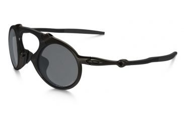 Image of Oakley Madman Sunglasses Pewter Frame, Black Iridium Polarized Lens-OO6019-02