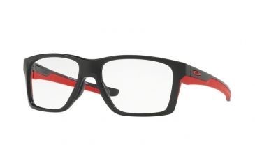 Image of Oakley MAINLINK MNP OX8128 Eyeglass Frames 812802-57 - Polished Black Frame, Clear Lenses