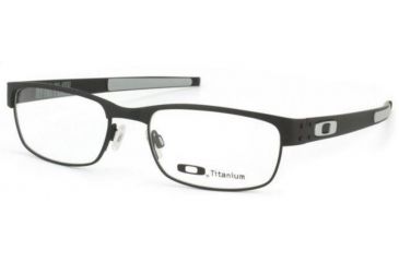 Image of Oakley Metal Plate 53mm MatteBlack Frame w/ Sat Chr Single Vision Rx Eyeglasses OX5038-0153