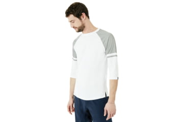 Image of Oakley Method 3/4 Raglan - Mens, White, Extra Large 434022-100-XL