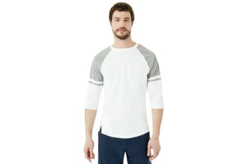 Image of Oakley Method 3/4 Raglan - Mens, White, Extra Large 434022-100-XL