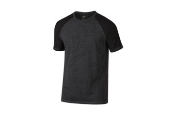 Image of Oakley Miu Evolve Short Sleeve Top - Mens, Jet Black Heather, Large 433559-01S-L