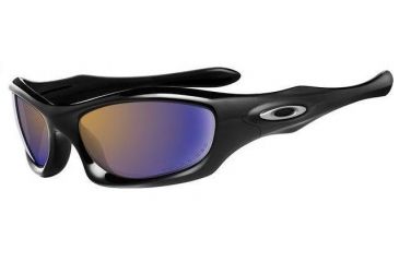 Image of Oakley Monster Dog Polished Black Frame w/Shallow Blue Polarized Lenses Sunglasses 12-750