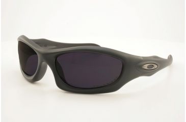 Image of Oakley Monster Dog Sunglasses, Matte Black Frame, Polarized Grey Lens 12-838