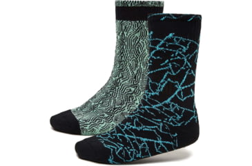 Image of Oakley Multicolor Printed Socks 2 Pcs - Mens, Green Camo Lines, Large, FOS900100-98H-L