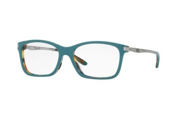 Image of Oakley NINE-TO-FIVE Single Vision Prescription Eyeglasses 112709-52 - Turquoise Tortoise Frame