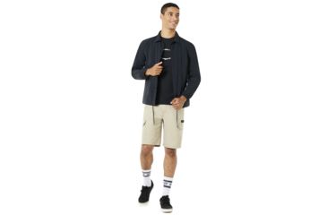 Image of Oakley Nylon Icon Coach Jacket - Mens, Blackout, Extra Large 412566-02E-XL