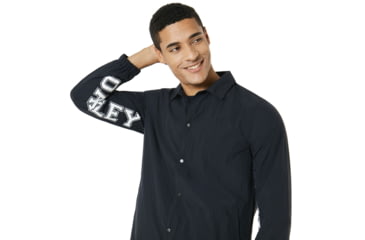 Image of Oakley Nylon Icon Coach Jacket - Mens, Blackout, Extra Large 412566-02E-XL