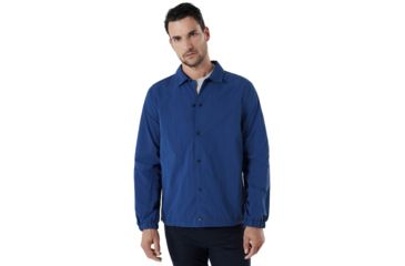 Image of Oakley Nylon Icon Coach Jacket - Mens, Dark Blue, Medium, 412566-609-M