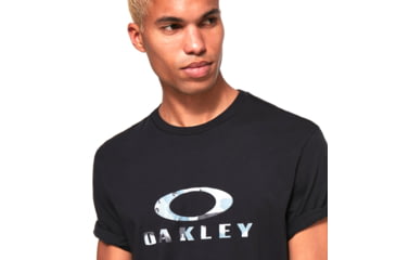 Image of Oakley O Bark 2.0 T-Shirt - Mens, Black/Camo Grey, Large, FOA402167-9AC-L