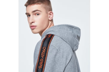 Image of Oakley O-Grip Tape Hooded Fleece - Mens, Athletic Heather Grey, Extra Large, FOA400574-24G-XL