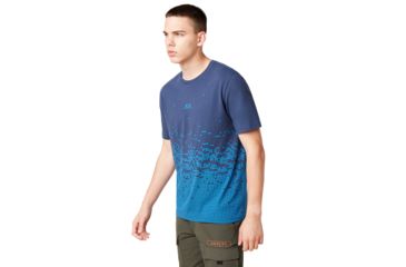 Image of Oakley Digital Tee - Mens, Foggy Blue, Large, 457926-6FB-L