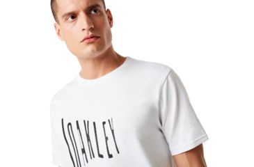 Image of Oakley Flag Up Tee - Mens, White, 2XL, 457542-100-XXL