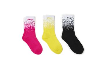 Image of Oakley Gradient Socks, 3 X Pack - Mens, Blackout, Medium, 93312-02E-M