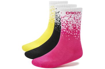 Image of Oakley Gradient Socks, 3 X Pack - Mens, Blackout, Medium, 93312-02E-M