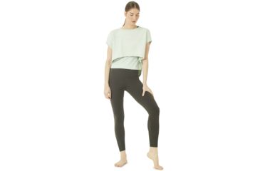 Image of Oakley Luxe Crop Top - Women's, Blue Indigo, Small/Medium, 532346-68D-S/M