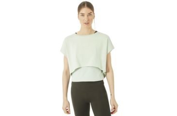 Image of Oakley Luxe Crop Top - Women's, Blue Indigo, Small/Medium, 532346-68D-S/M