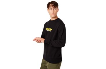 Image of Oakley Oakley Tridimensional Crewneck - Mens, Blackout, Small, 472569-02E-S
