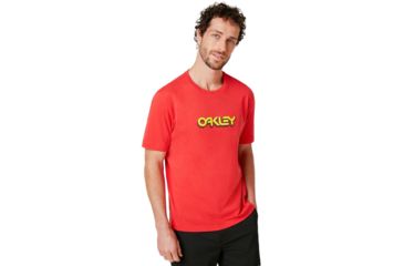 Image of Oakley Oakley Tridimensional Tee - Mens, High Risk Red, Small, 457892-43A-S