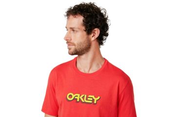 Image of Oakley Oakley Tridimensional Tee - Mens, High Risk Red, Small, 457892-43A-S