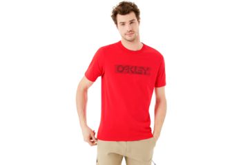 Image of Oakley Waved Short Sleeve Tee - Mens, Red Line, Large, 457395-465-L