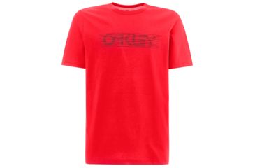 Image of Oakley Waved Short Sleeve Tee - Mens, Red Line, Large, 457395-465-L
