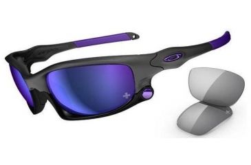 Image of Oakley OIH Split Jacket Carbon Frame w/ Violet Iridium Lenses Sunglasses OO9099-17