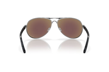 Image of Oakley OO4079 Feedback Sunglasses - Women's, Polished Chrome Frame, Prizm Sapphire Polarized Lenses, 407933-59