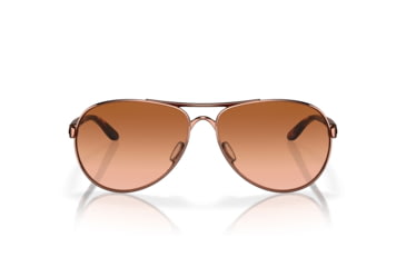Image of Oakley OO4079 Feedback Sunglasses - Women's, Rose Gold Frame, VR50 Brown Gradient Lens OO4079-01