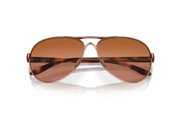 Image of Oakley OO4079 Feedback Sunglasses - Women's, Rose Gold Frame, VR50 Brown Gradient Lens OO4079-01