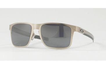 Image of Oakley OO4123 Sunglasses 412303-55 - Satin Chrome Frame, Black Iridium Lenses
