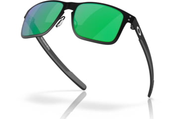 Image of Oakley OO4123 Sunglasses 412304-55 - Matte Black Frame, Jade Iridium Lenses