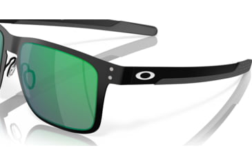 Image of Oakley OO4123 Sunglasses 412304-55 - Matte Black Frame, Jade Iridium Lenses