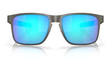 Image of Oakley OO4123 Sunglasses 412307-55 - Matte Gunmetal Frame, Prizm Sapphire Polarized Lenses