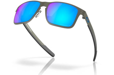 Image of Oakley OO4123 Sunglasses 412307-55 - Matte Gunmetal Frame, Prizm Sapphire Polarized Lenses