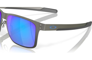 Image of Oakley OO4123 Sunglasses 412307-55 - Matte Gunmetal Frame, Prizm Sapphire Polarized Lenses