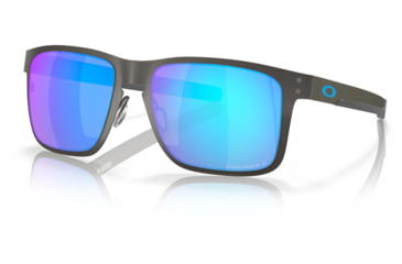 Image of Oakley OO4123 Sunglasses 412307-55 - Matte Gunmetal Frame, Prizm Sapphire Polarized Lenses